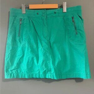 Reitmans size 13 Women's Green Skort, tennis, summer pockets, 100% cotton